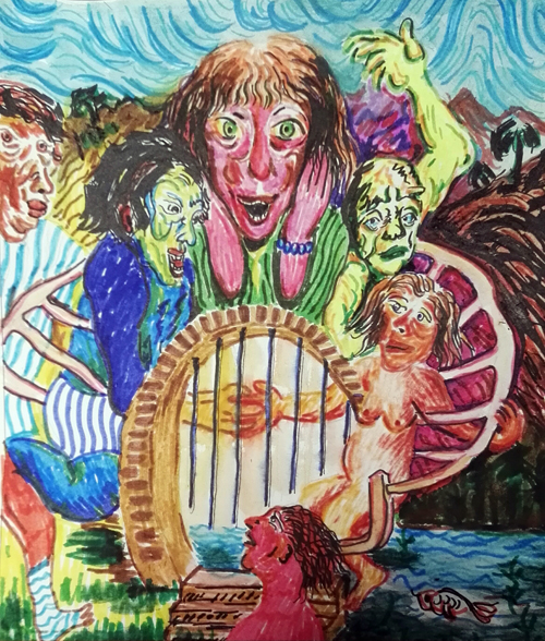 《异界》系列15 60X60cm 纸本2017
