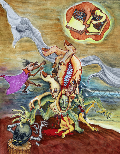 《异界》系列5 55X40cm 纸本丙烯 2017