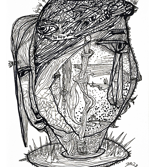 《染色体》系列-24 50X40cm  纸本 2016